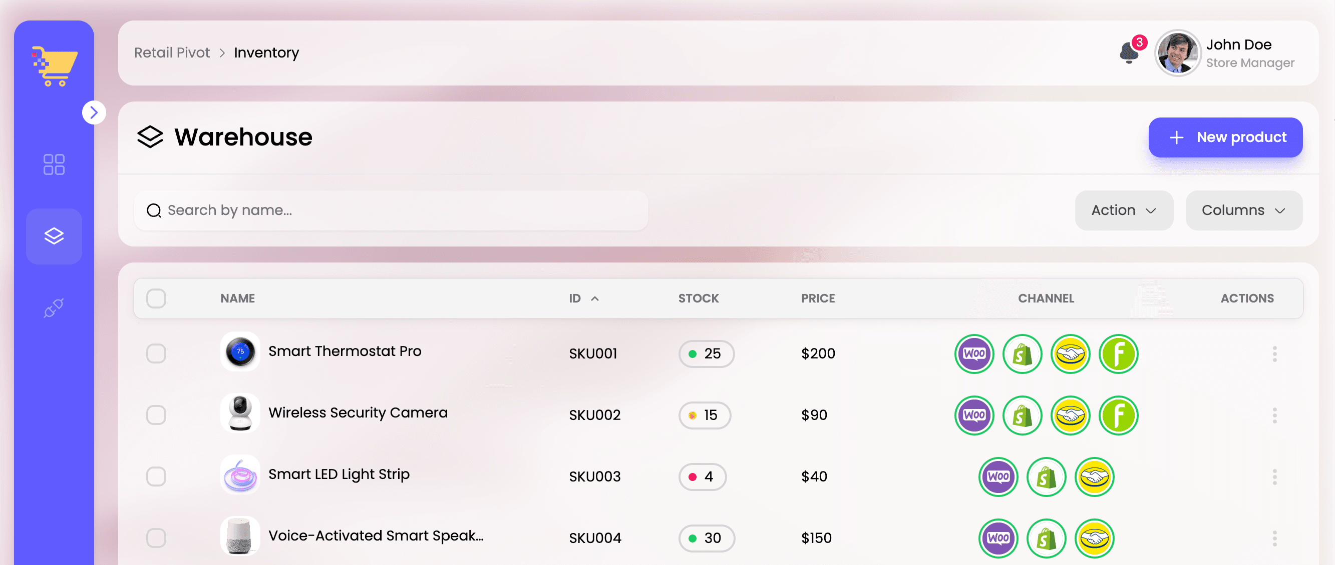 Retail Pivot App mockup
